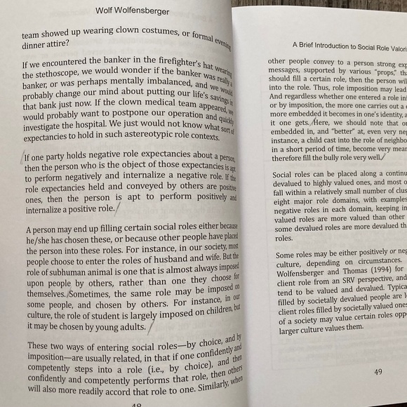 A Brief Introduction to Social Role Valorization by Wolf Wolfensberger - Picture 2 of 2